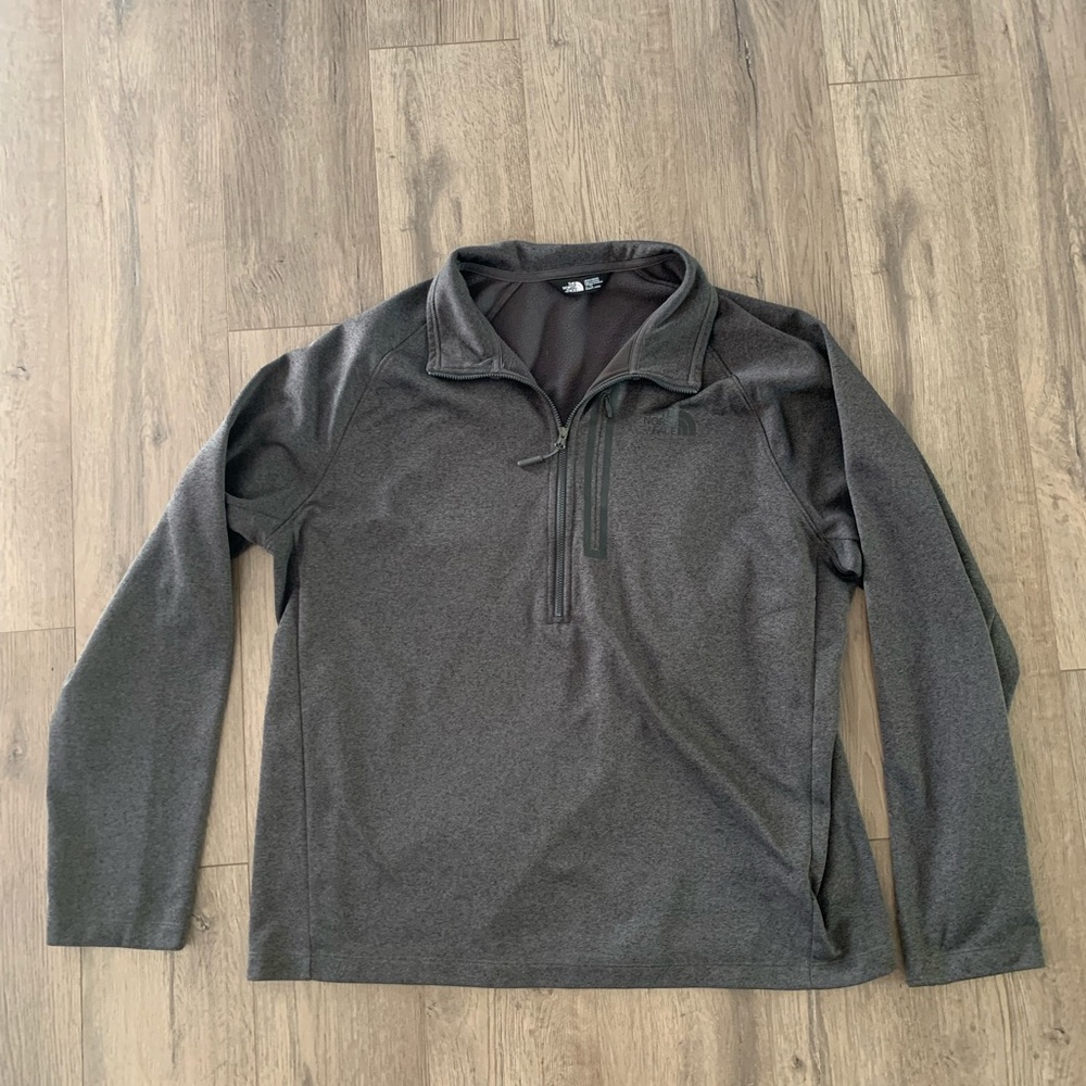 The north face gray men’s xl quarter zip